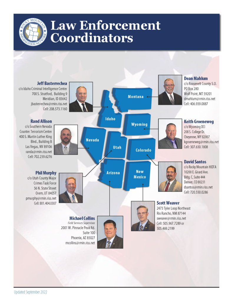 RMIN Law Enforcement Coordinators Contact Sheet